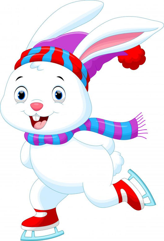 Illustration Funny Rabbit Ice Wall Decal