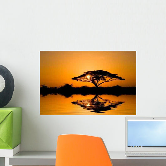 Acacia Tree Sunrise Kenya Wall Decal