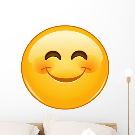 Smiling Emoticon with Smiling Wall Decal