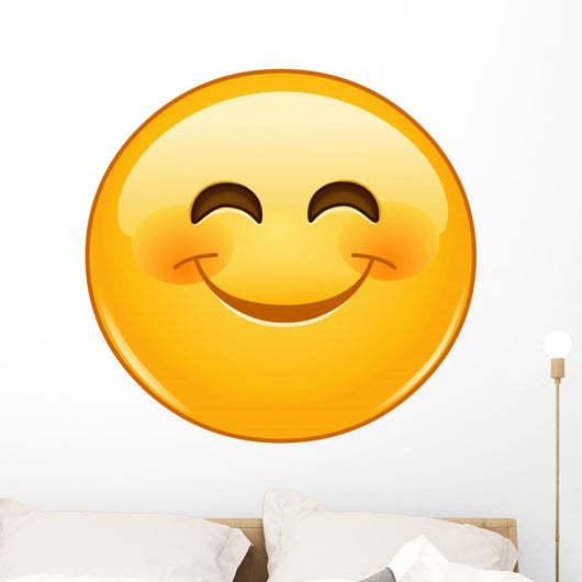 Smiling Emoticon with Smiling Wall Decal