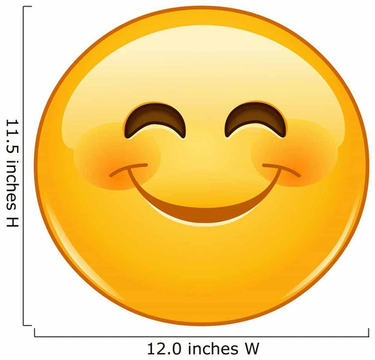 Smiling Emoticon with Smiling Wall Decal