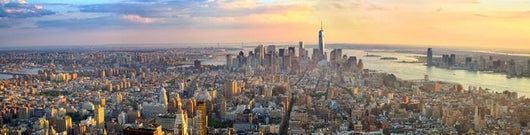 Manhattan Panorama Sunset Aerial Wall Decal