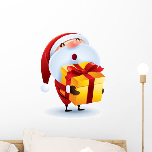 Santa Claus Giving Christmas Wall Decal