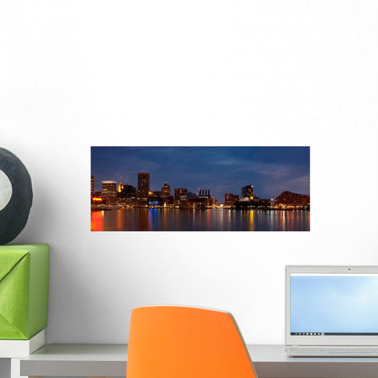 Baltimore Inner Harbor Night Wall Decal