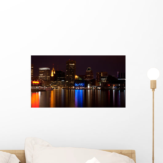 Baltimore Inner Harbor Night Wall Decal