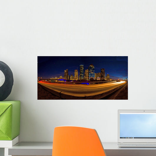 Dusk Architecture Houston Skyline Wall Decal