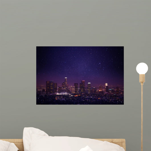 Beautiful Night Cityscape Los Wall Decal
