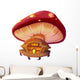 Cartoon Fairy Mushroom House Wall Decal