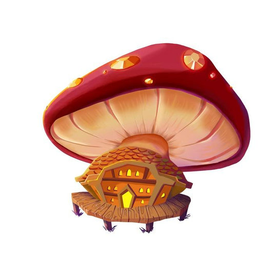 Cartoon Fairy Mushroom House Wall Decal