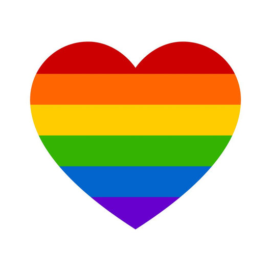 Gay Marriage Rainbow Heart Wall Decal