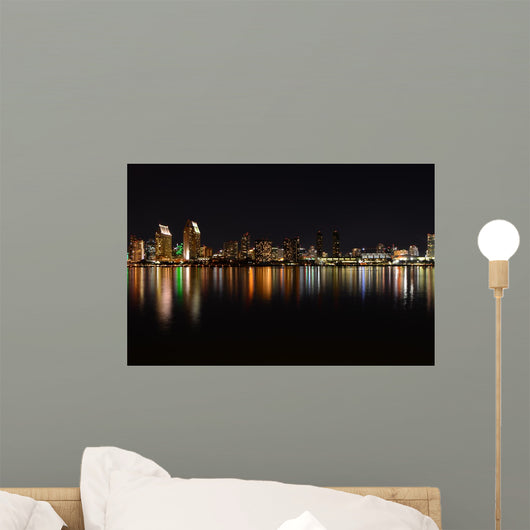 San Diego Night Skyline Wall Decal