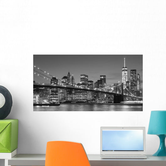 Black and White Manhattan Wall Decal