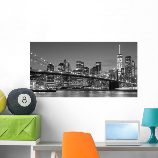 Black and White Manhattan Wall Decal
