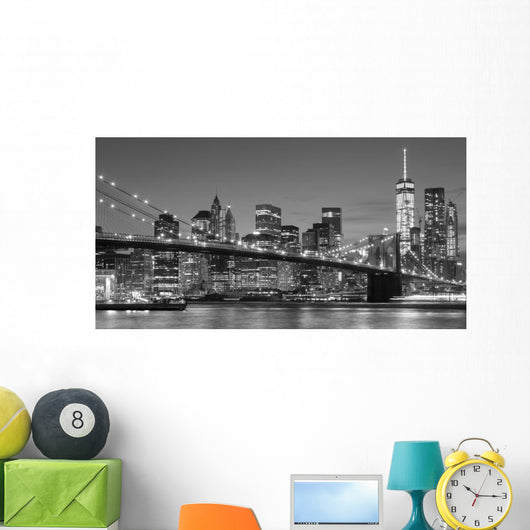 Black and White Manhattan Wall Decal