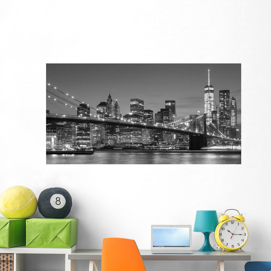 Black and White Manhattan Wall Decal