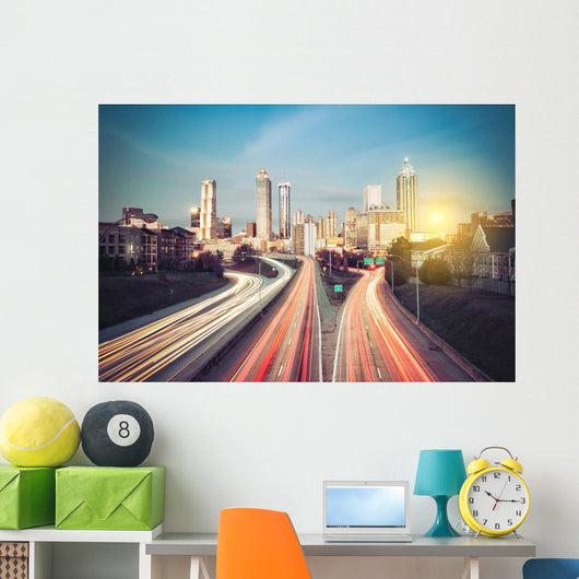 Atlanta Skyline Sunny Morning Wall Decal