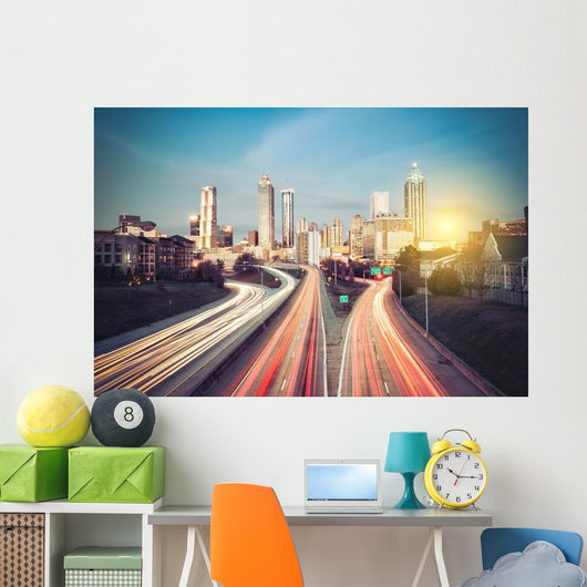 Atlanta Skyline Sunny Morning Wall Decal