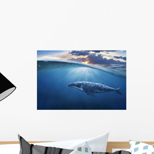 Whale Half Air Wall Decal