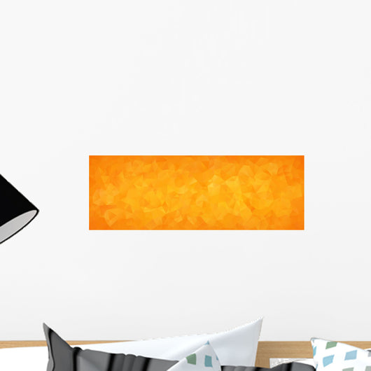 Abstract Mosaic Orange Gradient Wall Decal