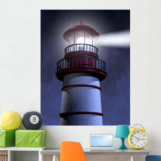 Night Lighthouse Beam Wall Decal