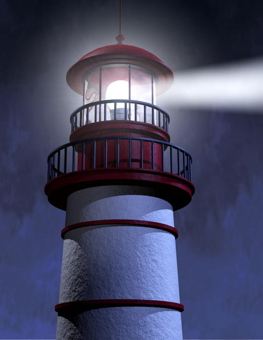 Night Lighthouse Beam Wall Decal