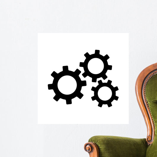 Settings Gears Cogs Wall Decal