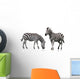 Two Zebra Wall Stickers Wall Decal