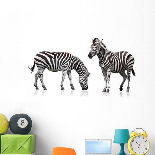 Two Zebra Wall Stickers Wall Decal