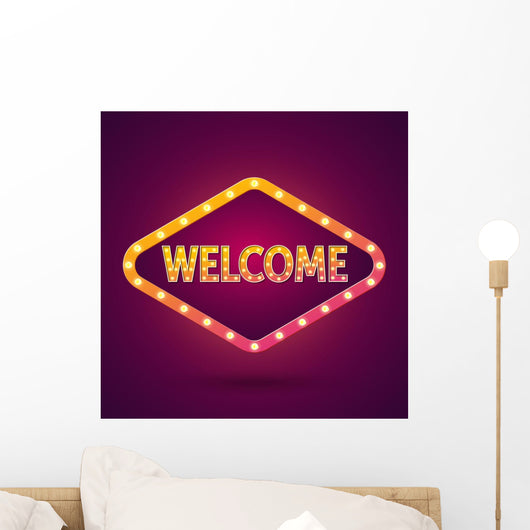 Welcome Banner Lighting Vector Wall Decal