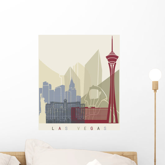 Las Vegas Skyline Poster Wall Decal