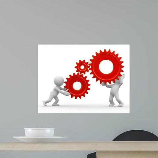 Two 3D Humans Keep Wall Decal