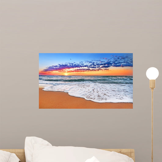 Colorful Ocean Beach Sunrise Wall Decal