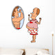 Fat Man Front Mirror Wall Decal