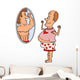 Fat Man Front Mirror Wall Decal
