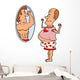 Fat Man Front Mirror Wall Decal