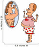 Fat Man Front Mirror Wall Decal