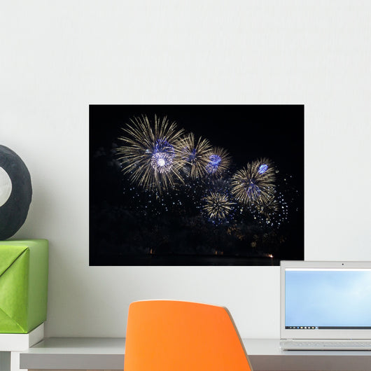 Sparkling Fireworks New Year Wall Decal