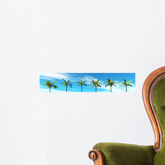 Palm Trees Sky Banner Wall Decal