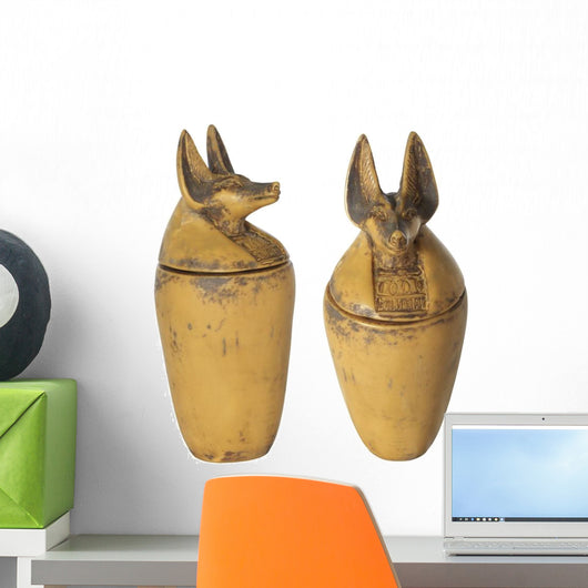 Egyptian Canopic Jars Anubis Wall Decal