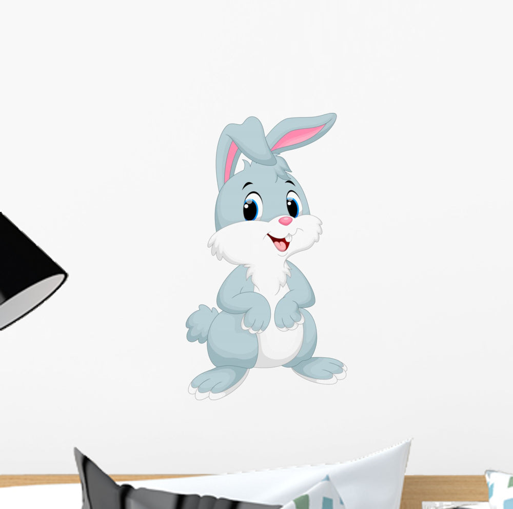 Cute Rabbit Cartoon Wall Decal - WallMonkeys.com – Wallmonkeys