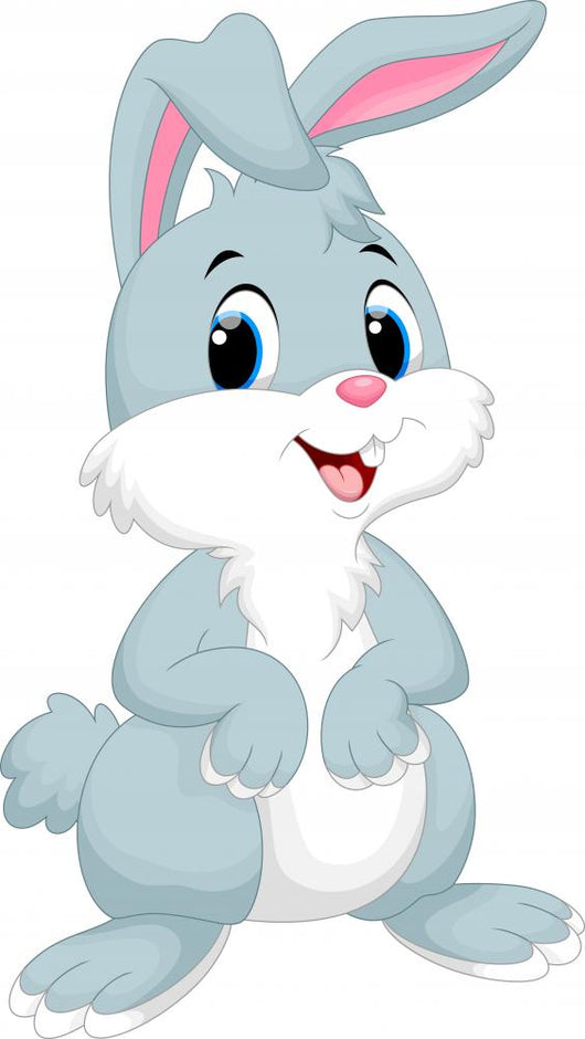 Cute Rabbit Cartoon Wall Decal