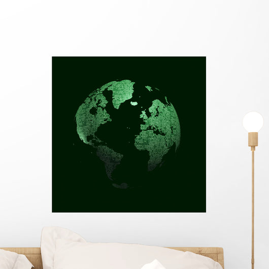 3D Digital Abstract Earth Wall Decal