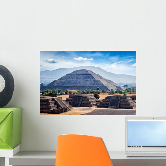 Panorama Teotihuacan Pyramids Wall Decal