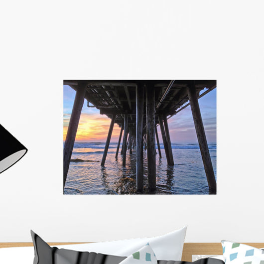 From under Beach Pier Wall Decal