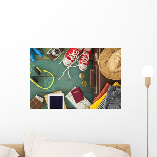 Holiday Suitcase Wall Decal