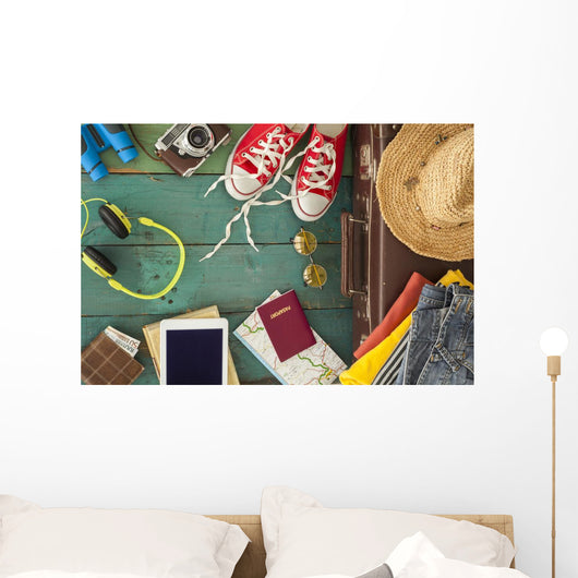 Holiday Suitcase Wall Decal