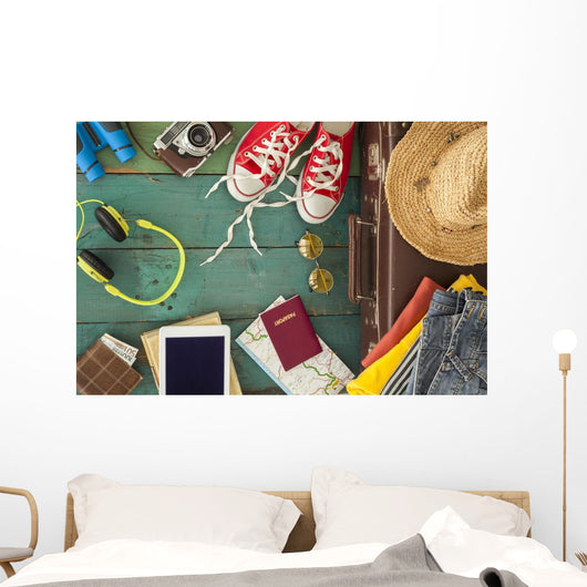 Holiday Suitcase Wall Decal