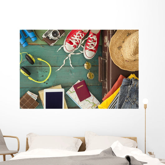 Holiday Suitcase Wall Decal