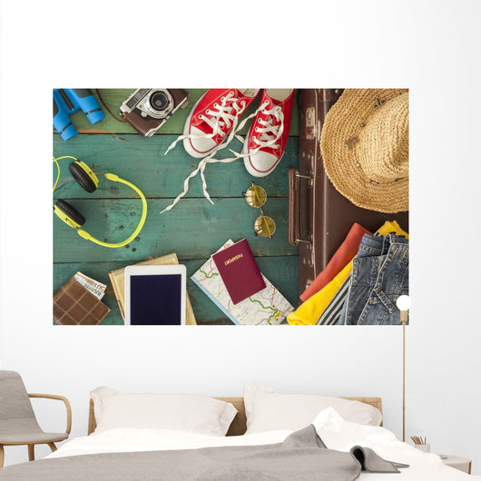 Holiday Suitcase Wall Decal