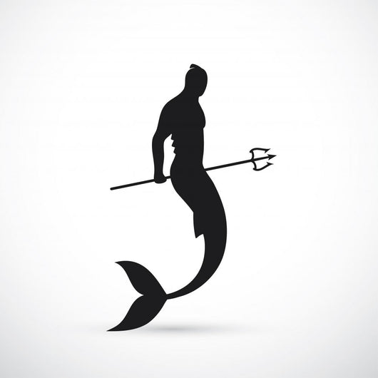 Male Mermaid Symbol Wall Decal